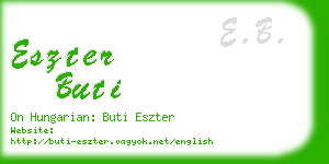 eszter buti business card